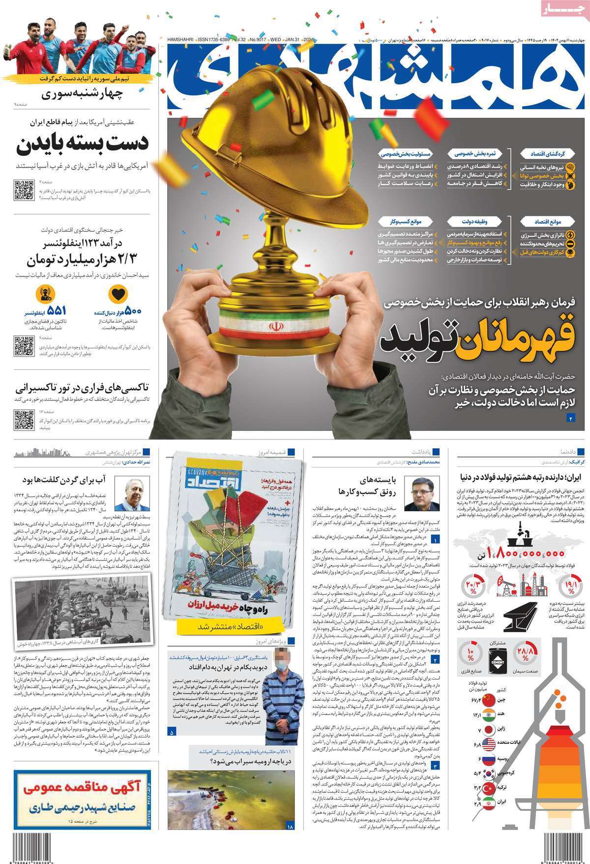 روزنامه همشهری روزنامه همشهری